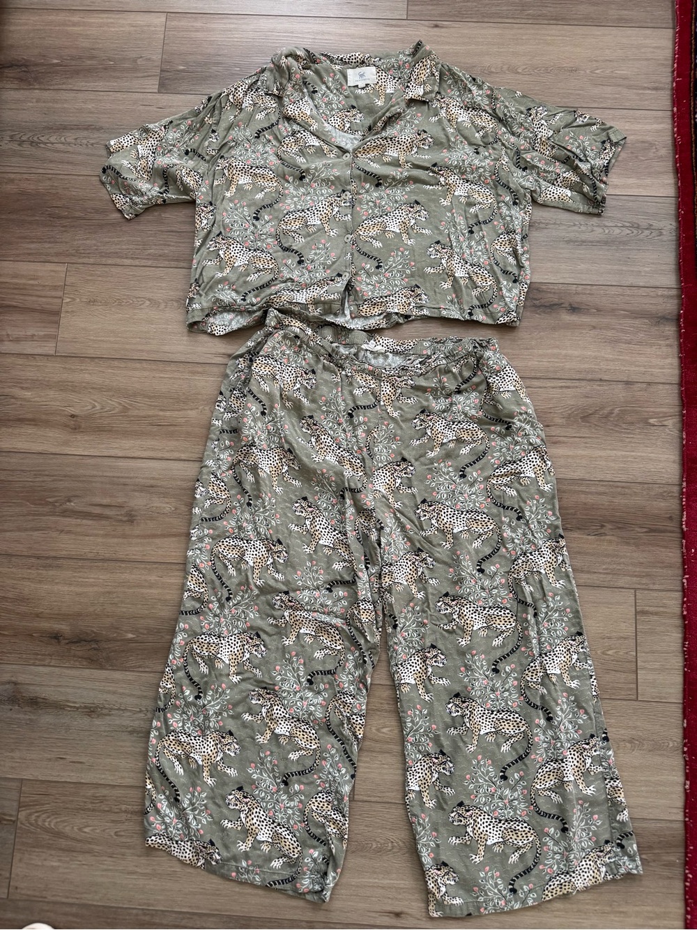 Printfresh Eco Satin Wildest Dreams Set in Bagheera, Green, XL